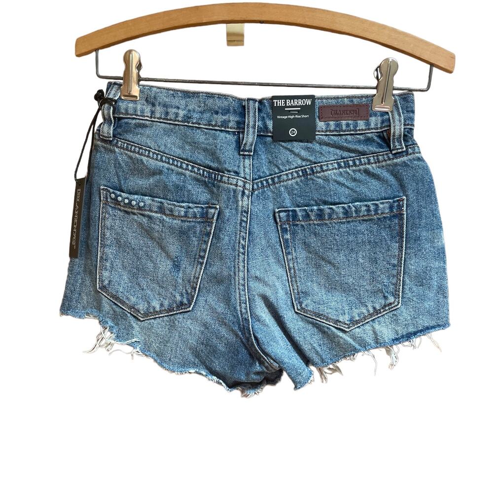 Blank NYC The Barrow Mid-Rise Cut-off Denim Jean Shorts Womens Size 24"/‎ 00 - Picture 2 of 8